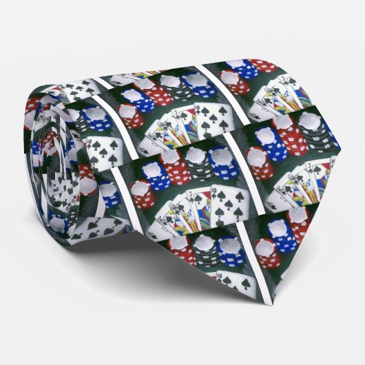 Poker Night Stropdas (Opgerold)