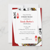 Poker Night - Texas Hold 'Em Party Invitation Kaart (Voorkant)