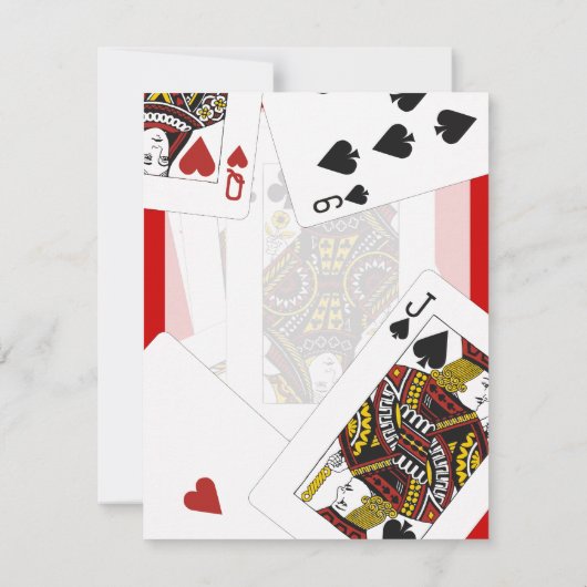 Poker Night - Texas Hold 'Em Party Invitation Kaart (Achterkant)