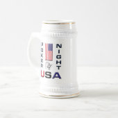 Poker Night USA Beer Stein Mok met ontwerp voor/ac (Voorkant links)