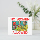Poker No Women Briefkaart (Staand voorkant)