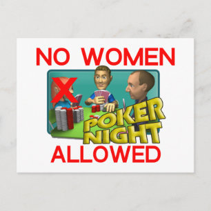 Poker No Women Briefkaart