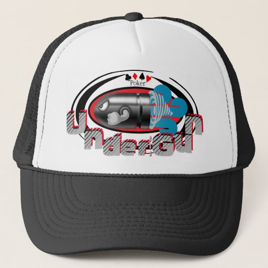 Poker onder het Pistool Trucker Hat Trucker Pet (Voorkant)