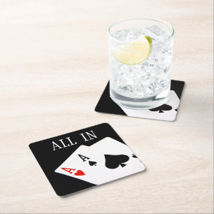 Poker Papier Drink Coasters Kartonnen Onderzetters