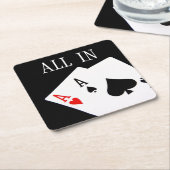 Poker Papier Drink Coasters Kartonnen Onderzetters (Schuin)