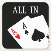 Poker Papier Drink Coasters Kartonnen Onderzetters (Voorkant)