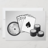 Poker Party Bachelor Party Invitation Kaart (Achterkant)
