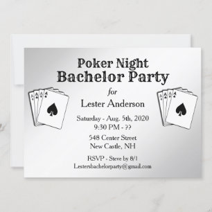 Poker Party Bachelor Party Invitation Kaart