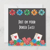 Poker party gokwedstrijd uitnodiging (Achterkant)