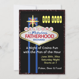Poker Party New Papa Baby shower Kaart