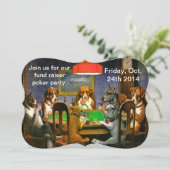 Poker Party nodigt uit Kaart (Staand voorkant)