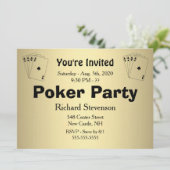 Poker Party-uitnodiging Kaart (Staand voorkant)