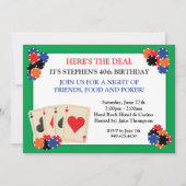 Poker Party-uitnodiging Kaart (Voorkant)