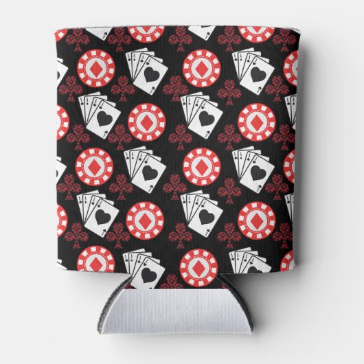 Poker Pattern Aces Crosses die kaarten spelen Tren Blikjeskoeler (Voorkant)