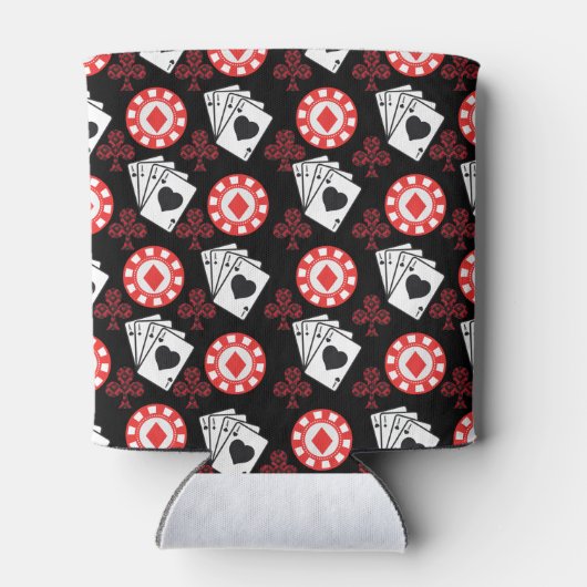 Poker Pattern Aces Crosses die kaarten spelen Tren Blikjeskoeler (Achterkant)