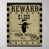 Poker Pete Reward Poster (Voorkant)