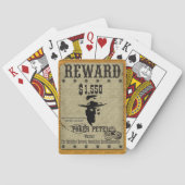 Poker Pete Reward Poster Speelkaarten (Achterkant)