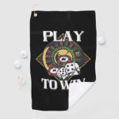 Poker Play to Win Golfhanddoek (Insitu)