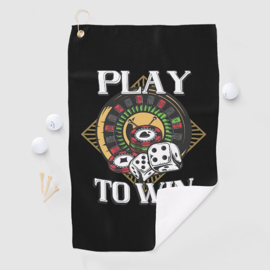 Poker Play to Win Golfhanddoek (Insitu)
