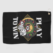 Poker Play to Win Golfhanddoek (Horizontaal)