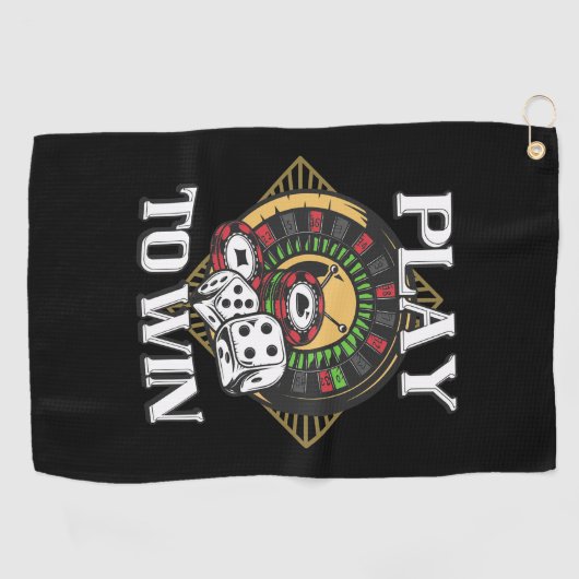 Poker Play to Win Golfhanddoek (Horizontaal)