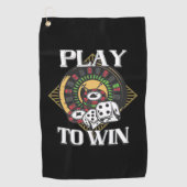 Poker Play to Win Golfhanddoek (Voorkant)