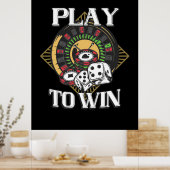Poker Play to Win Poster (Keuken)