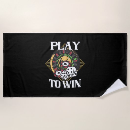 Poker Play to Win Strandlaken (Voorkant)