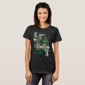 Poker Player Apparel Patricks Day Green Skulls T-shirt (Voorkant volledig)