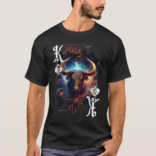 Poker Player Apparel Zodiac Sign Edition Taurus T-shirt (Voorkant)