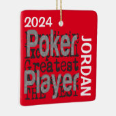 Poker Player Buitengewone CUSTOM Keramisch Ornament (Rechts)