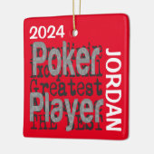 Poker Player Buitengewone CUSTOM Keramisch Ornament (Links)