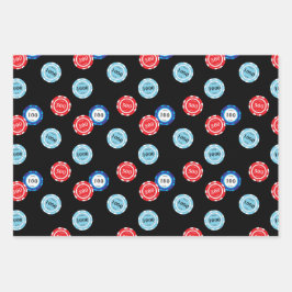 Poker Player Casino Chips Inpakpapier Vel