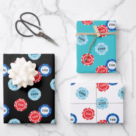 Poker Player Casino Chips Inpakpapier Vel