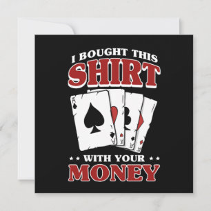 Poker Player Casino Money Gambler Cards Game Gift Kaart