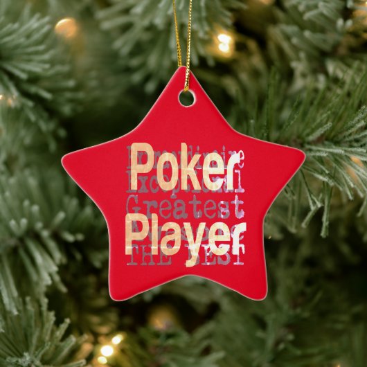 Poker Player Extraordinaire Keramisch Ornament (Boom)