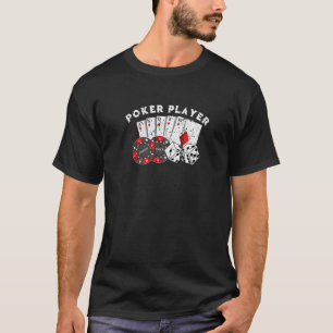 Poker Player Gamble Casino Kaarten Bet Texas Hold  T-shirt