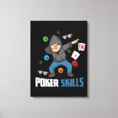 Poker Player Gifts Mannen Texas Holdem Casino Poke Canvas Afdruk (Voorkant)