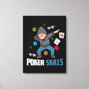 Poker Player Gifts Mannen Texas Holdem Casino Poke Canvas Afdruk
