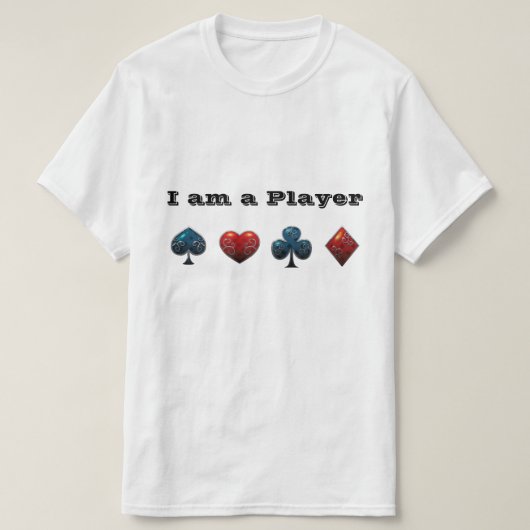 Poker Player Kaart Shark T-shirt (Design voorkant)