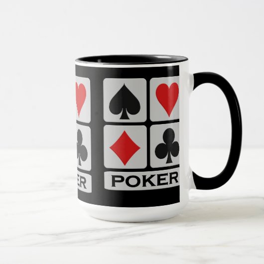 Poker Player mok - kies stijl & kleur (Rechts)