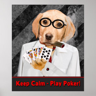 POKER-POSTER - HOOGSTE KALM - SPEELPOKER POSTER