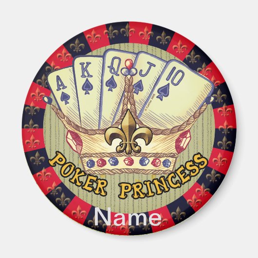 Poker Princess magneet (Voorkant)