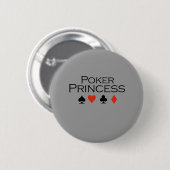 Poker Princess T-shirt Ronde Button 5,7 Cm (Voorkant /achterkant)
