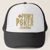 Poker prins grappig personaliseerbaar trucker pet (Voorkant)