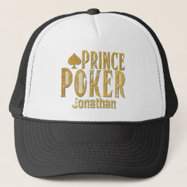 Poker prins grappig personaliseerbaar trucker pet