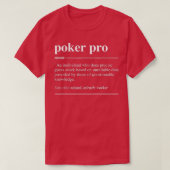 Poker Pro Definition Funny Noun T-shirt (Design voorkant)