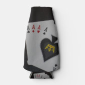 Poker, Quad Aces Stubby Holder. Flesjeskoeler (Voorkant)