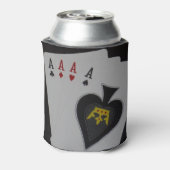 Poker, Quad Aces Stubby kan Holder. Blikjeskoeler (Blikje Achterkant)