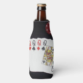 Poker, Quad Queens, Stubby Holder. Flesjeskoeler